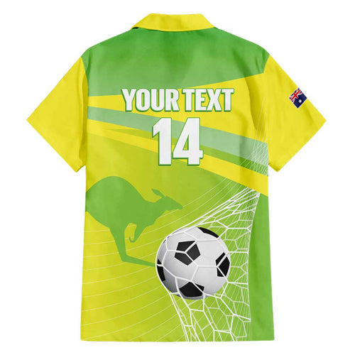 Custom Australia Soccer 2026 Family Matching Short Sleeve Bodycon Dress and Hawaiian Shirt Come On Matildas