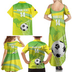 Custom Australia Soccer 2026 Family Matching Summer Maxi Dress and Hawaiian Shirt Come On Matildas