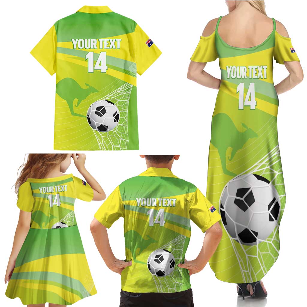 Custom Australia Soccer 2026 Family Matching Summer Maxi Dress and Hawaiian Shirt Come On Matildas
