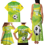 Custom Australia Soccer 2026 Family Matching Tank Maxi Dress and Hawaiian Shirt Come On Matildas