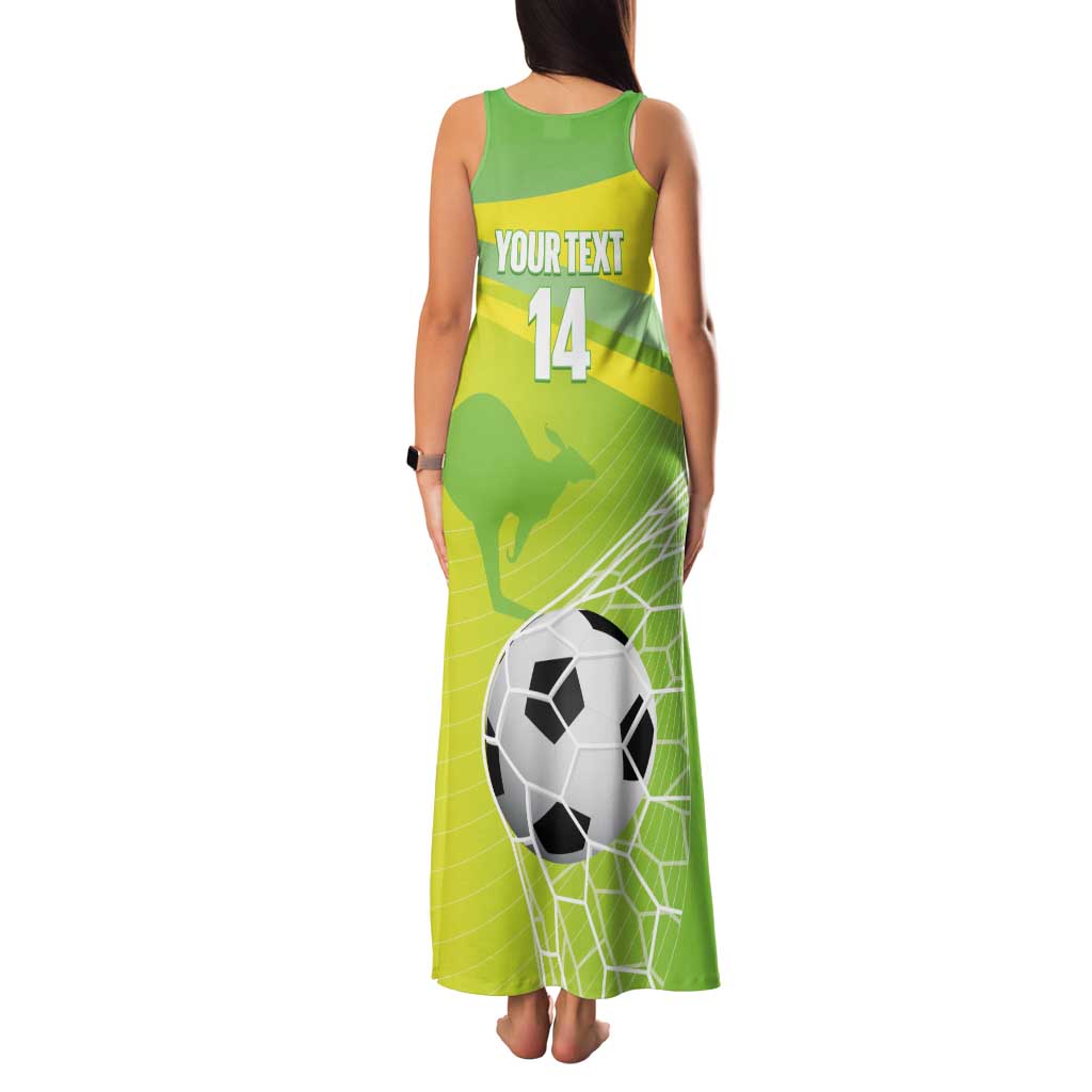 Custom Australia Soccer 2026 Family Matching Tank Maxi Dress and Hawaiian Shirt Come On Matildas