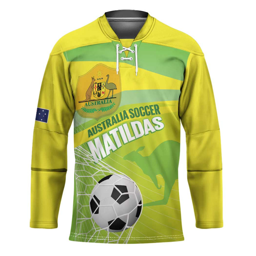 Custom Australia Soccer 2026 Hockey Jersey Come On Matildas