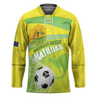Custom Australia Soccer 2026 Hockey Jersey Come On Matildas