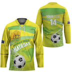 Custom Australia Soccer 2026 Hockey Jersey Come On Matildas