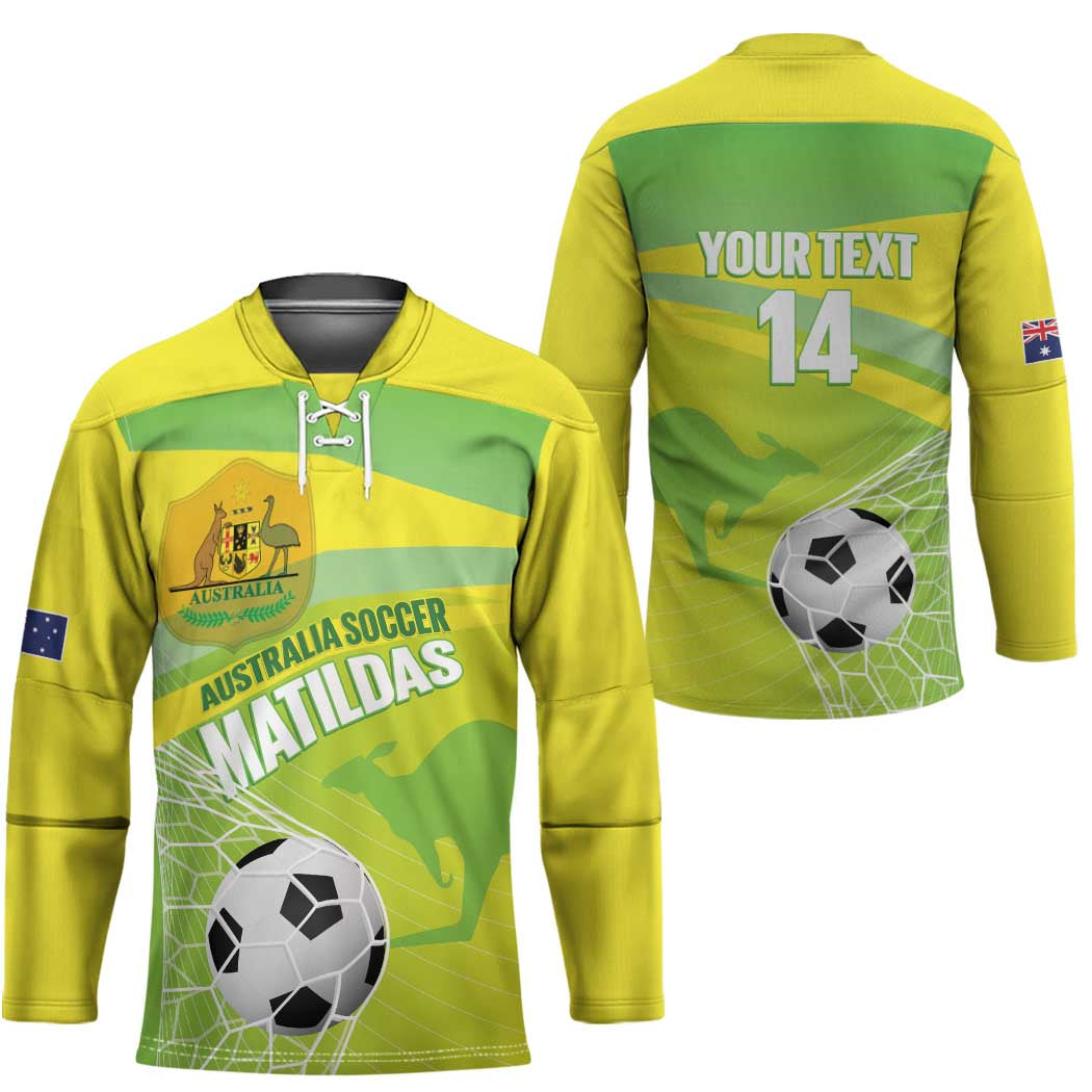 Custom Australia Soccer 2026 Hockey Jersey Come On Matildas