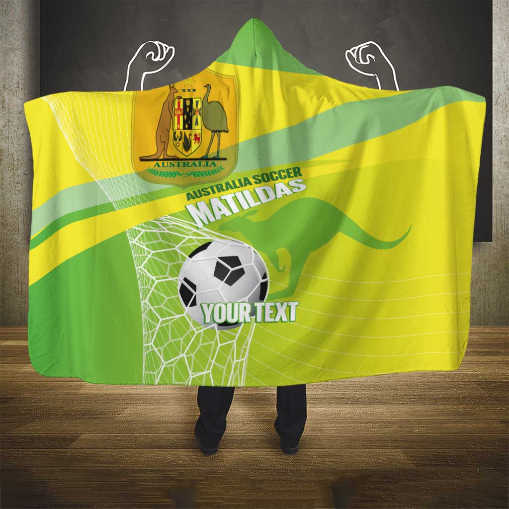 Custom Australia Soccer 2026 Hooded Blanket Come On Matildas