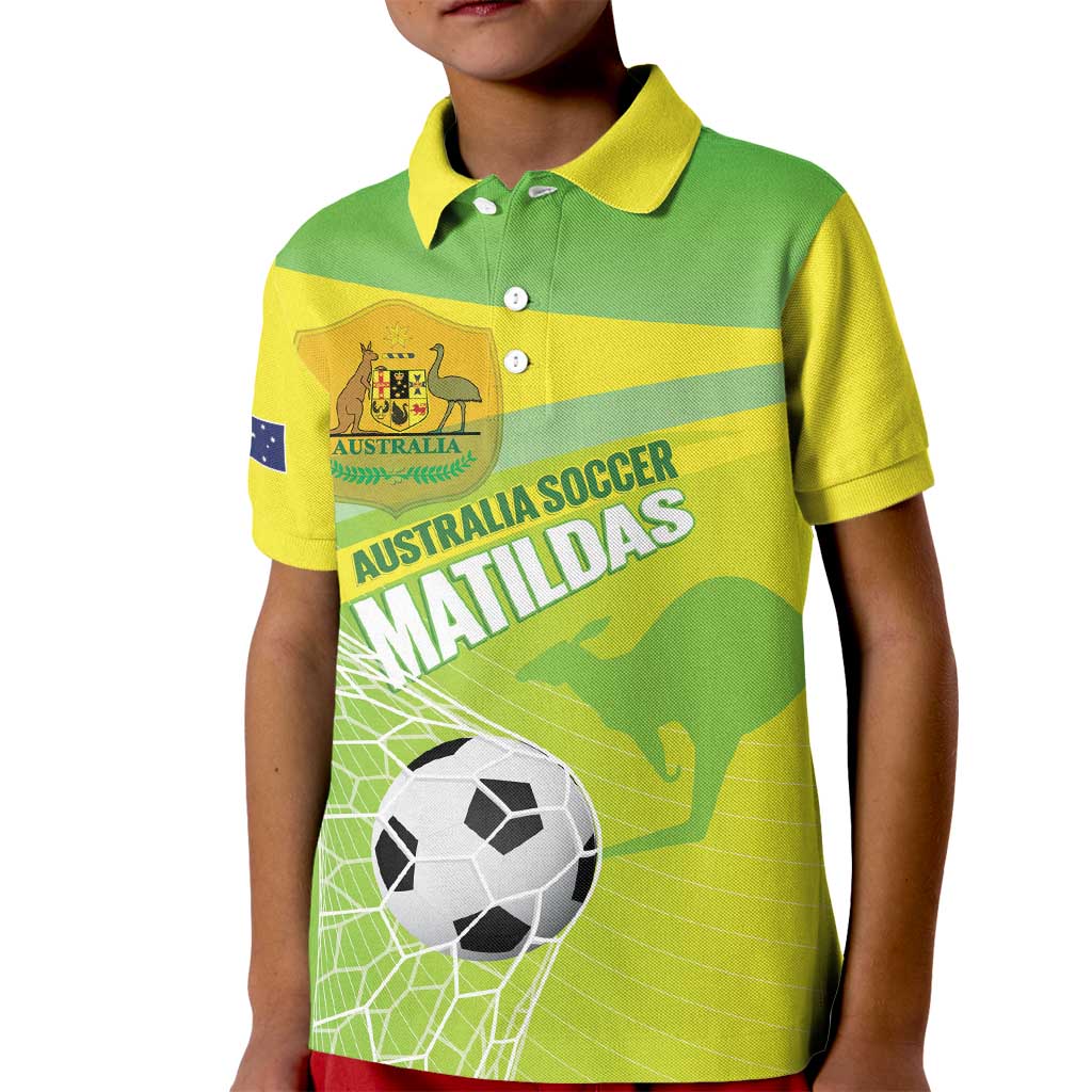 Custom Australia Soccer 2026 Kid Polo Shirt Come On Matildas
