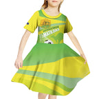 Custom Australia Soccer 2026 Kid Short Sleeve Dress Come On Matildas
