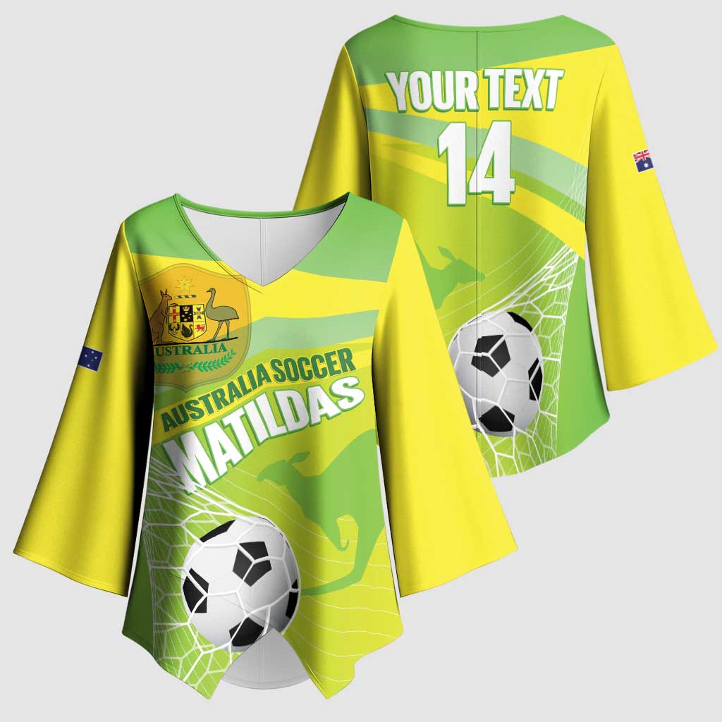 Custom Australia Soccer 2026 Kimono Sleeve Blouse Come On Matildas