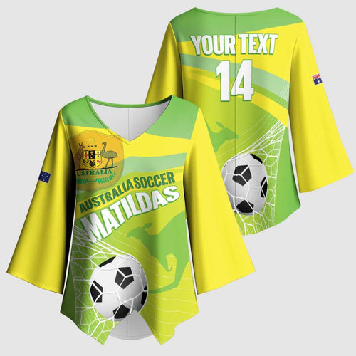 Custom Australia Soccer 2026 Kimono Sleeve Blouse Come On Matildas