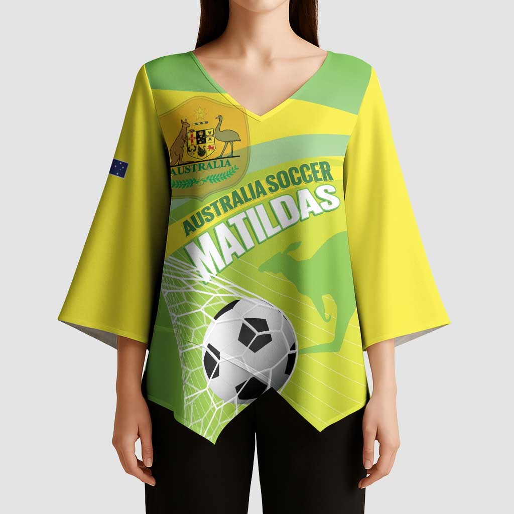 Custom Australia Soccer 2026 Kimono Sleeve Blouse Come On Matildas
