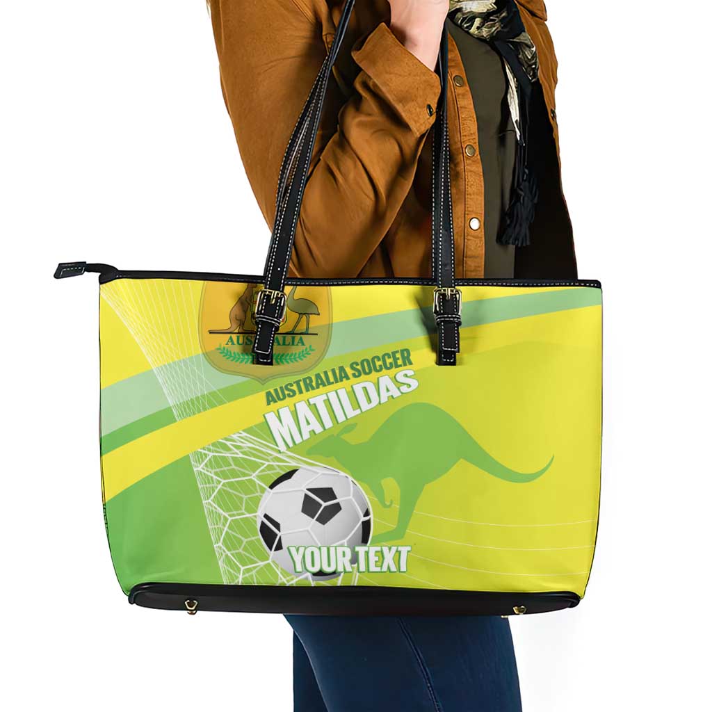 Custom Australia Soccer 2026 Leather Tote Bag Come On Matildas