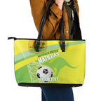 Custom Australia Soccer 2026 Leather Tote Bag Come On Matildas