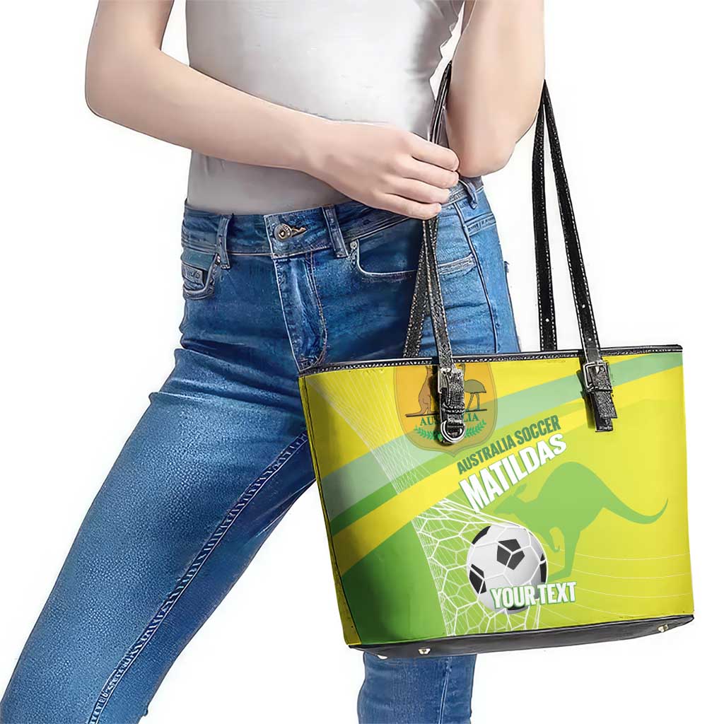 Custom Australia Soccer 2026 Leather Tote Bag Come On Matildas