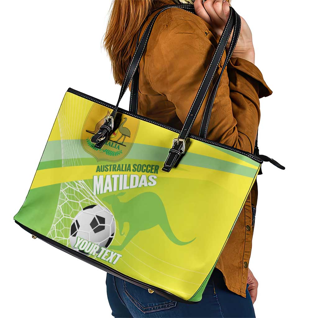 Custom Australia Soccer 2026 Leather Tote Bag Come On Matildas