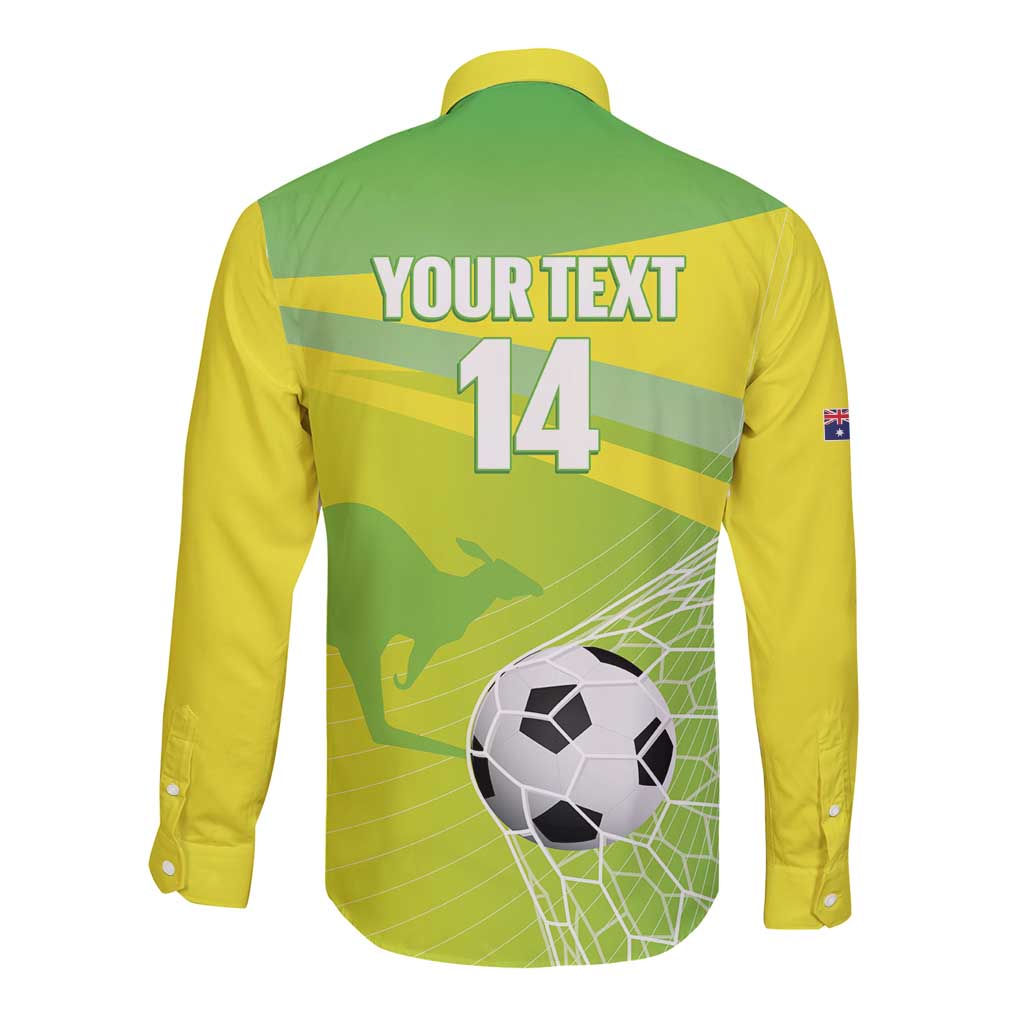 Custom Australia Soccer 2026 Long Sleeve Button Shirt Come On Matildas
