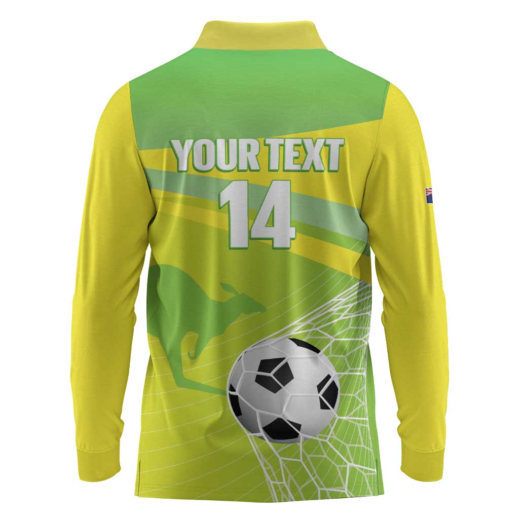 Custom Australia Soccer 2026 Long Sleeve Polo Shirt Come On Matildas