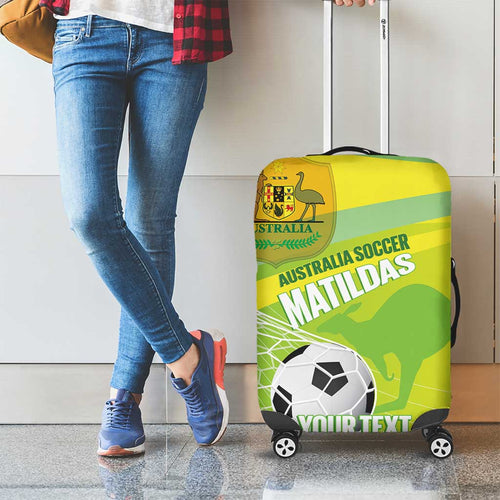 Custom Australia Soccer 2026 Luggage Cover Come On Matildas