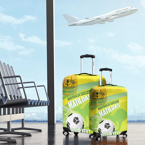 Custom Australia Soccer 2026 Luggage Cover Come On Matildas