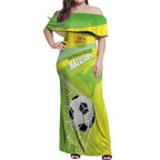 Custom Australia Soccer 2026 Off Shoulder Maxi Dress Come On Matildas