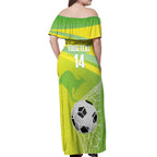Custom Australia Soccer 2026 Off Shoulder Maxi Dress Come On Matildas