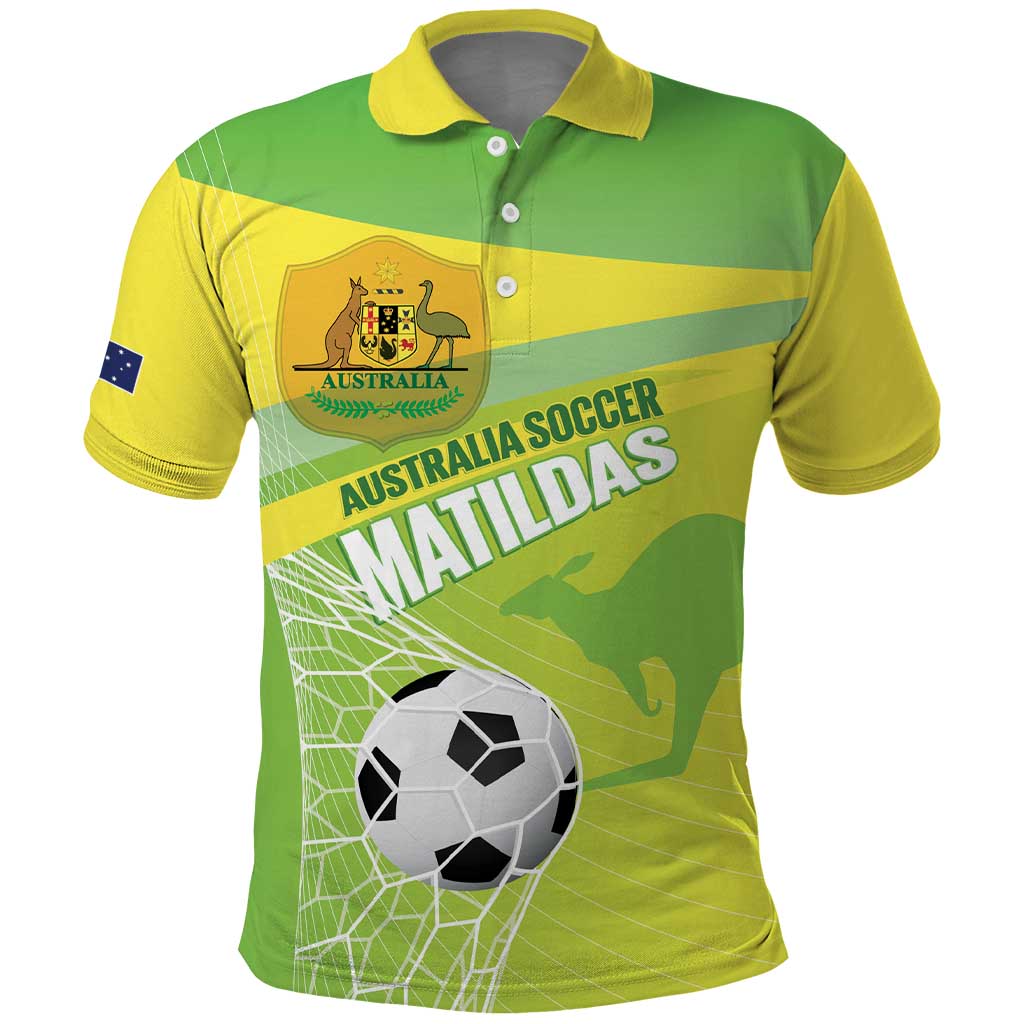 Custom Australia Soccer 2026 Polo Shirt Come On Matildas