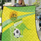 Custom Australia Soccer 2026 Quilt Come On Matildas