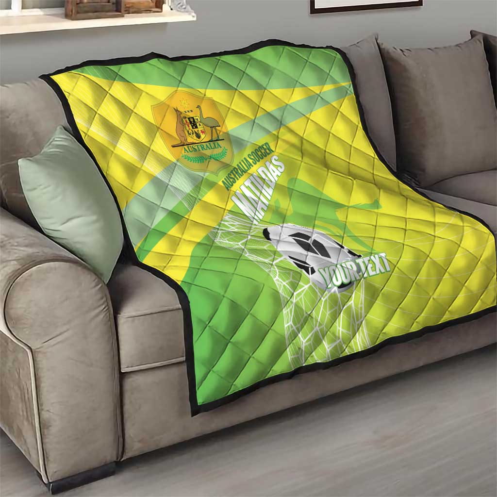 Custom Australia Soccer 2026 Quilt Come On Matildas