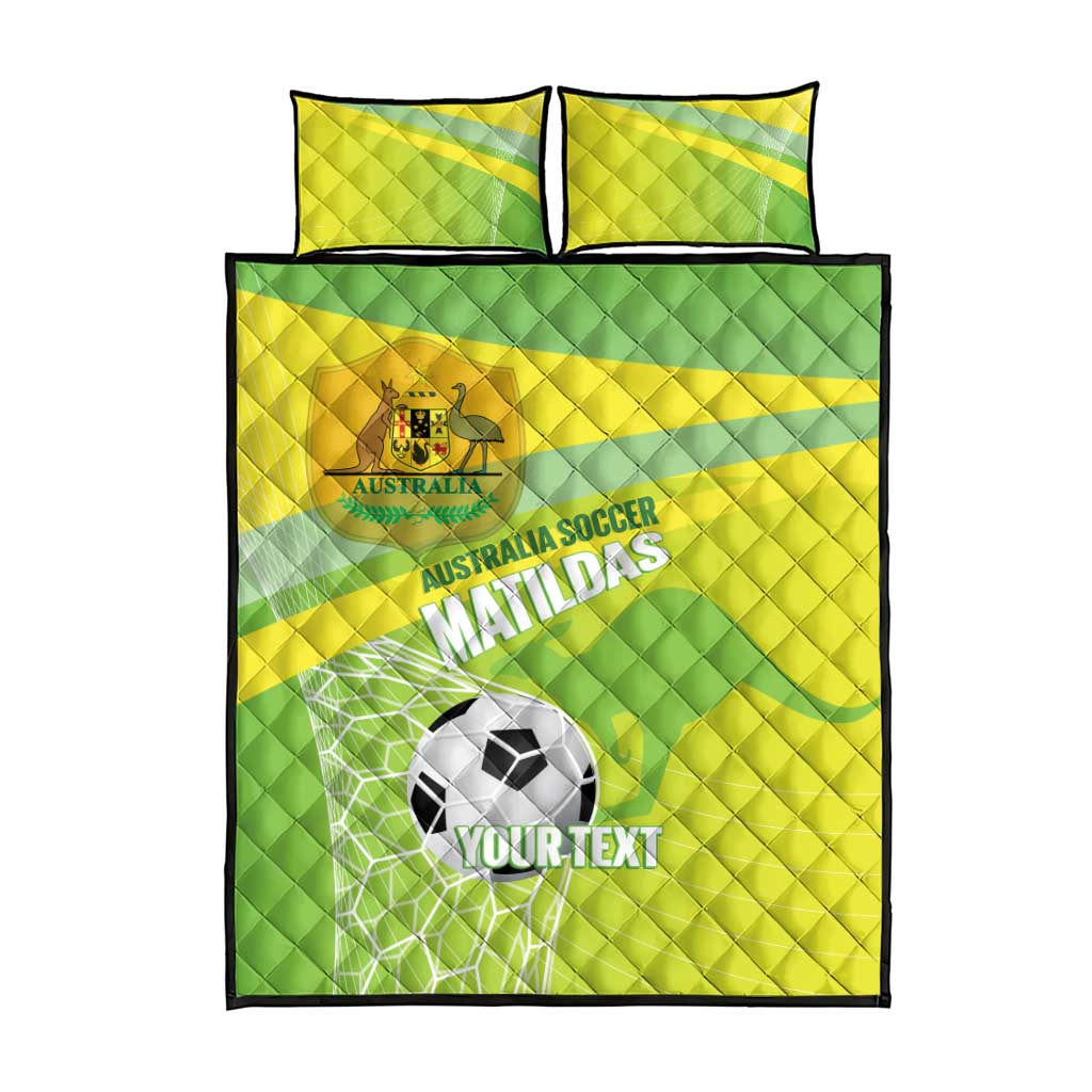 Custom Australia Soccer 2026 Quilt Bed Set Come On Matildas