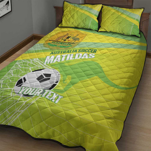 Custom Australia Soccer 2026 Quilt Bed Set Come On Matildas