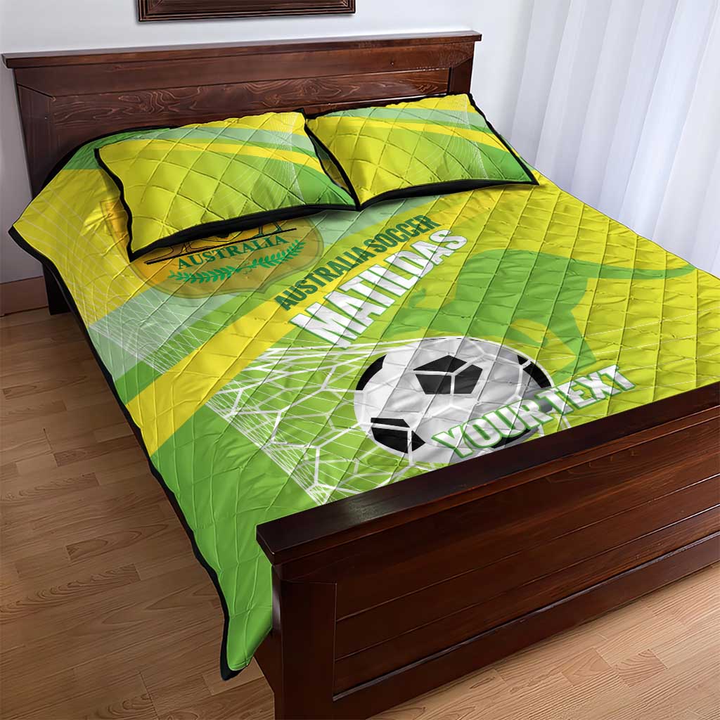 Custom Australia Soccer 2026 Quilt Bed Set Come On Matildas