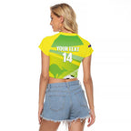 Custom Australia Soccer 2026 Raglan Cropped T Shirt Come On Matildas