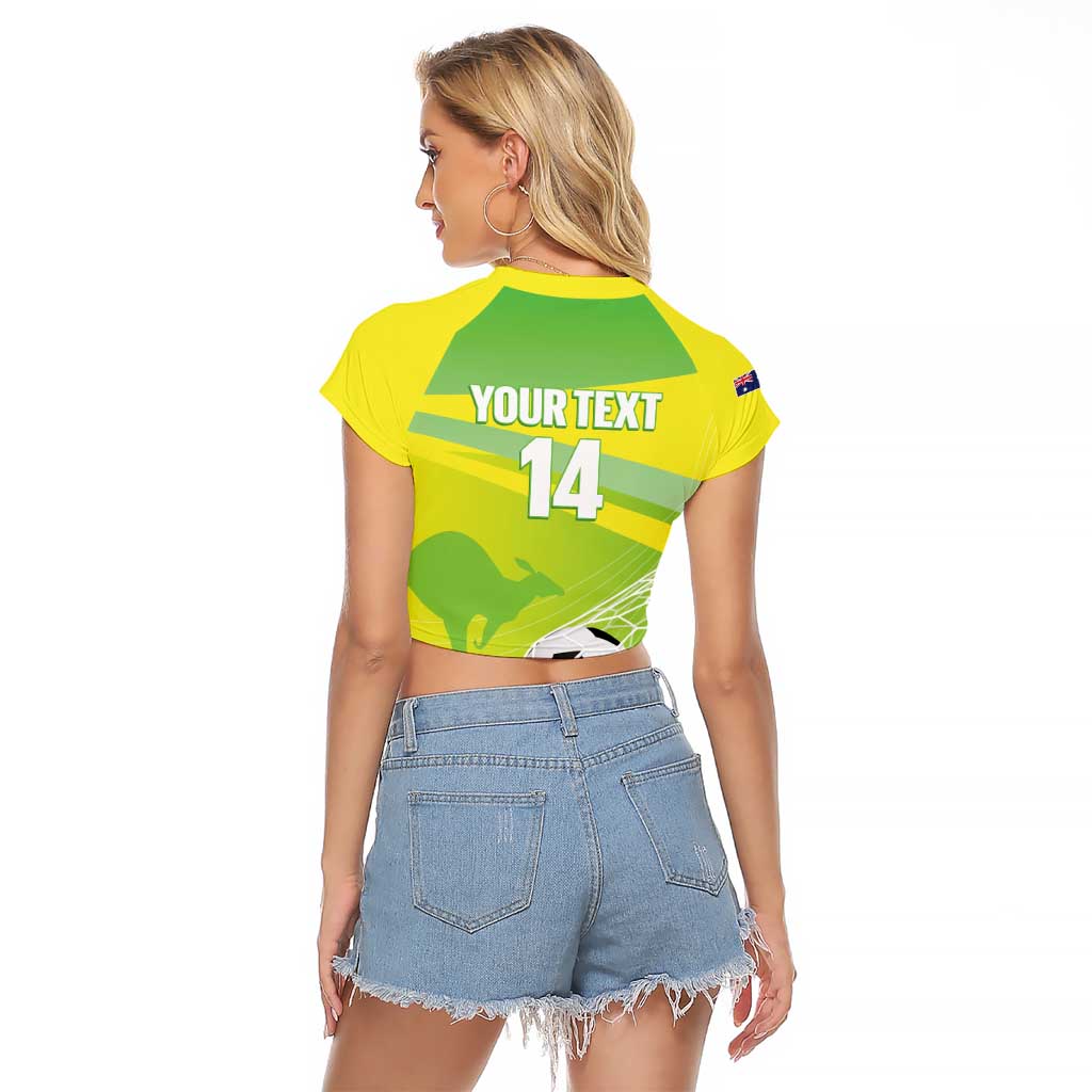 Custom Australia Soccer 2026 Raglan Cropped T Shirt Come On Matildas