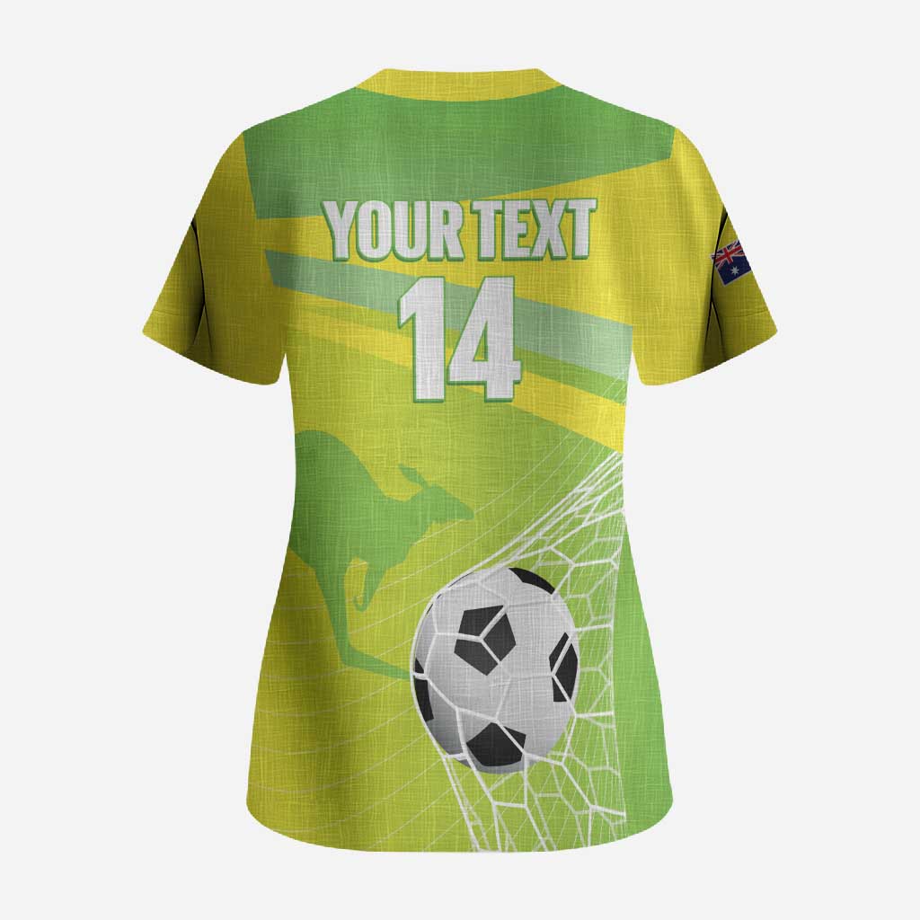 Custom Australia Soccer 2026 Scrub Top Come On Matildas