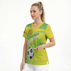 Custom Australia Soccer 2026 Scrub Top Come On Matildas