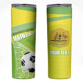Custom Australia Soccer 2026 Skinny Tumbler Come On Matildas