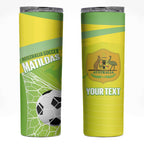 Custom Australia Soccer 2026 Skinny Tumbler Come On Matildas