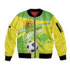 Custom Australia Soccer 2026 Sleeve Zip Bomber Jacket Come On Matildas