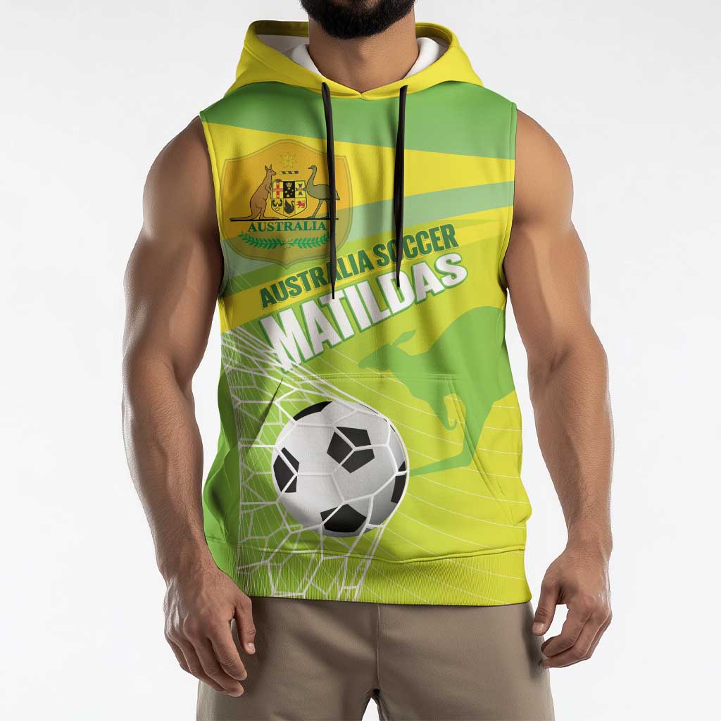 Custom Australia Soccer 2026 Sleeveless Hoodie Come On Matildas