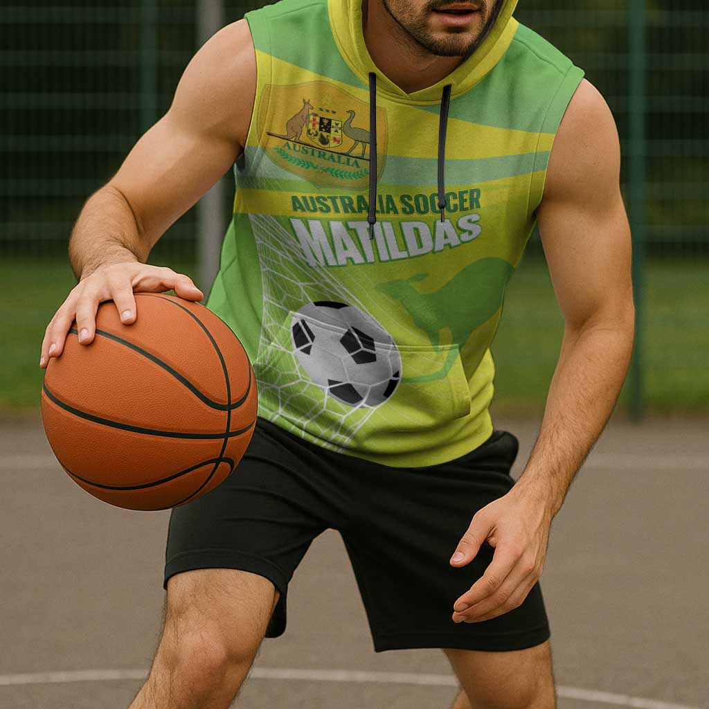 Custom Australia Soccer 2026 Sleeveless Hoodie Come On Matildas