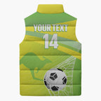 Custom Australia Soccer 2026 Sleeveless Puffer Jacket Come On Matildas