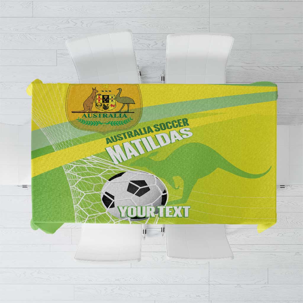 Custom Australia Soccer 2026 Tablecloth Come On Matildas