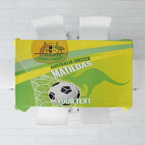 Custom Australia Soccer 2026 Tablecloth Come On Matildas