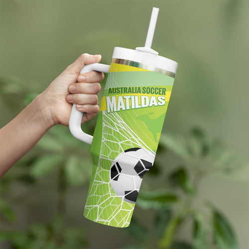 Custom Australia Soccer 2026 Tumbler With Handle Come On Matildas