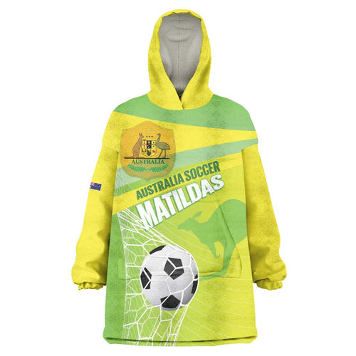 Custom Australia Soccer 2026 Wearable Blanket Hoodie Come On Matildas