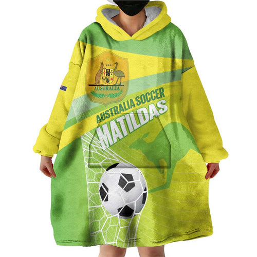 Custom Australia Soccer 2026 Wearable Blanket Hoodie Come On Matildas