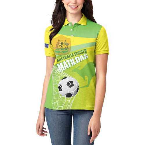 Custom Australia Soccer 2026 Women Polo Shirt Come On Matildas