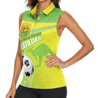 Custom Australia Soccer 2026 Women Sleeveless Polo Shirt Come On Matildas