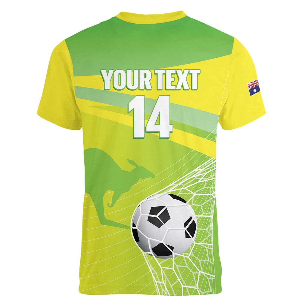 Custom Australia Soccer 2026 Women V-Neck T-Shirt Come On Matildas