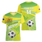 Custom Australia Soccer 2026 Women V-Neck T-Shirt Come On Matildas